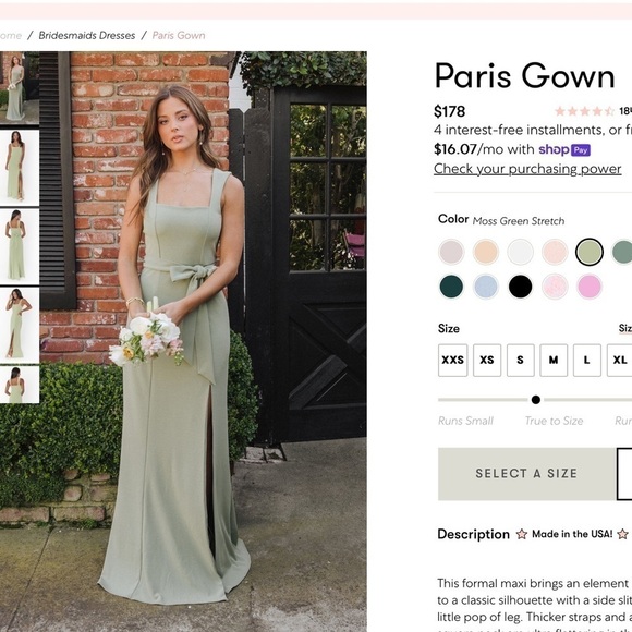 Show Me Your Mumu Moss Green Bridesmaid Dress - Picture 2 of 5